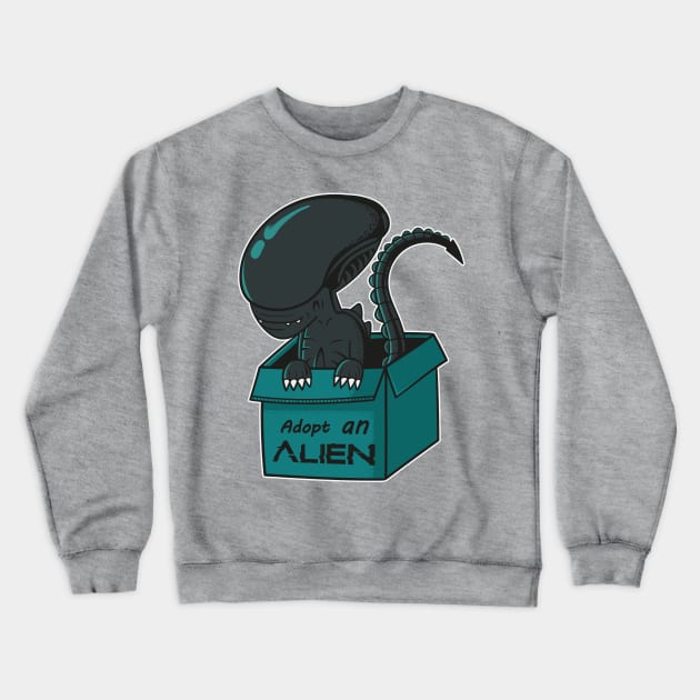 Adopt an alien Crewneck Sweatshirt by PaperHead